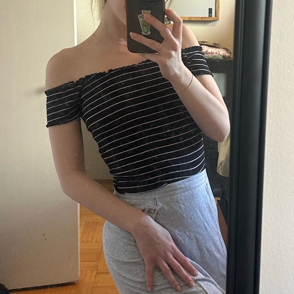 Off the shoulder crop top